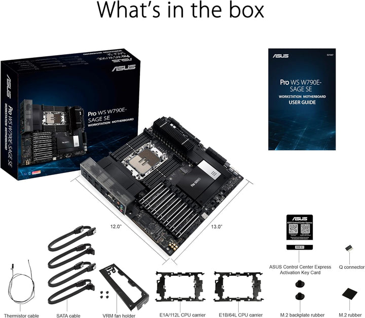 ASUS Pro WS W790E-SAGE SE Workstation Mainboard Sockel Intel LGA 4677 (EEB-Mainboard, PCIe 5.0, DDR5