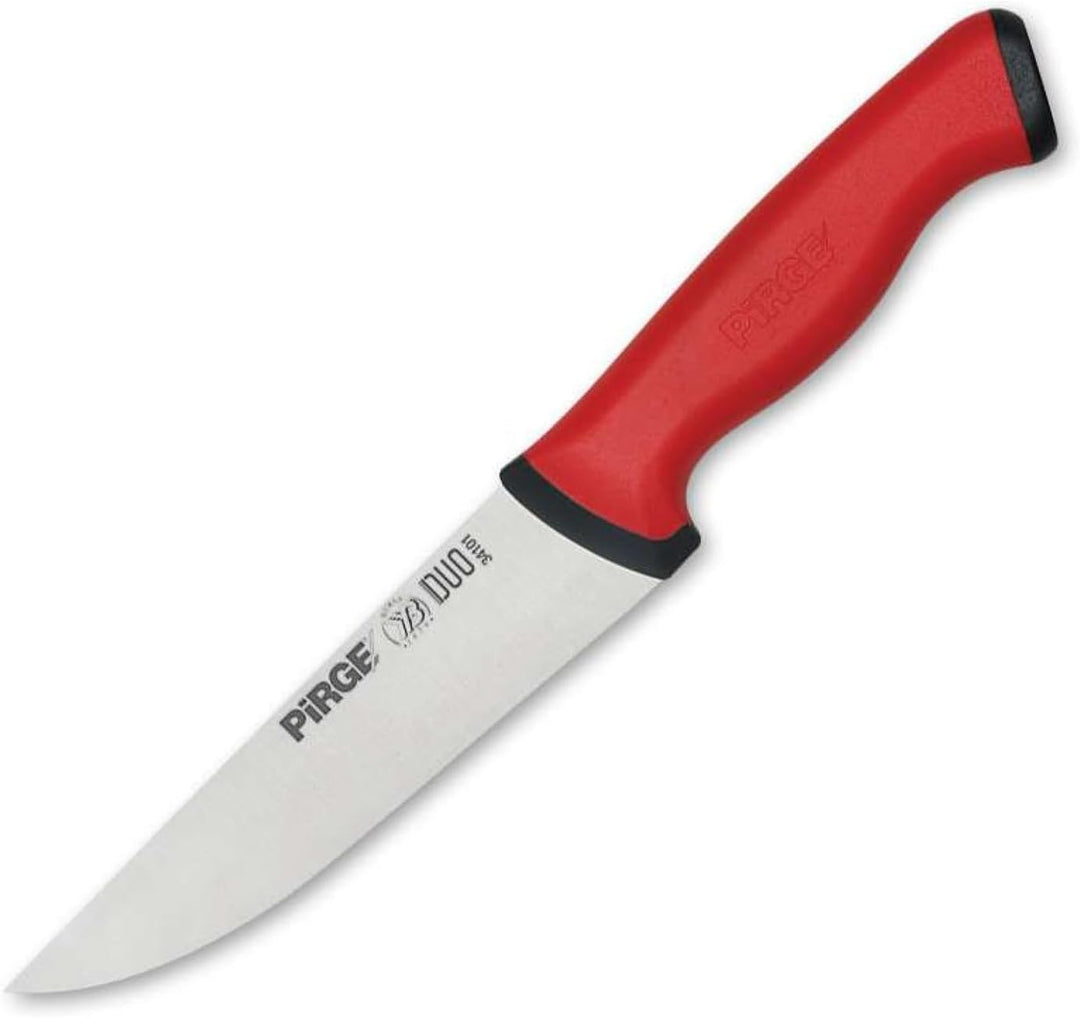 Pirge Duo Metzgermesser 14,5 cm Rot Schlachtermesser - Fleischermesser - Stechmesser - Exzellenter S