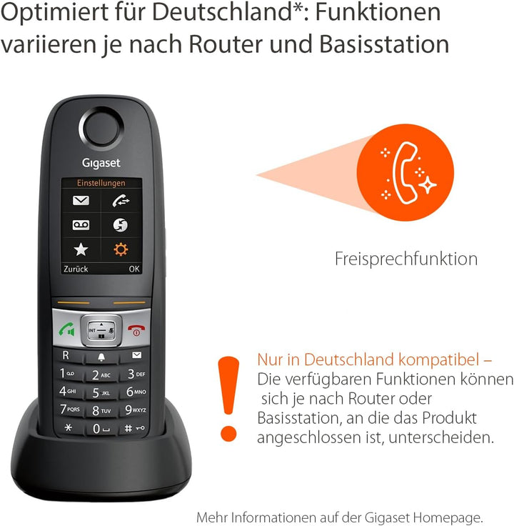 Gigaset E630 - Robustes Schnurloses DECT-Telefon - Mobilteil für Werkstatt/Gararage - stossfest, sta