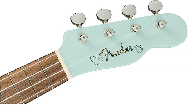 Fender Venice Sopran-Ukulele, Walnuss-Griffbrett, Daphne Blue blau, blau