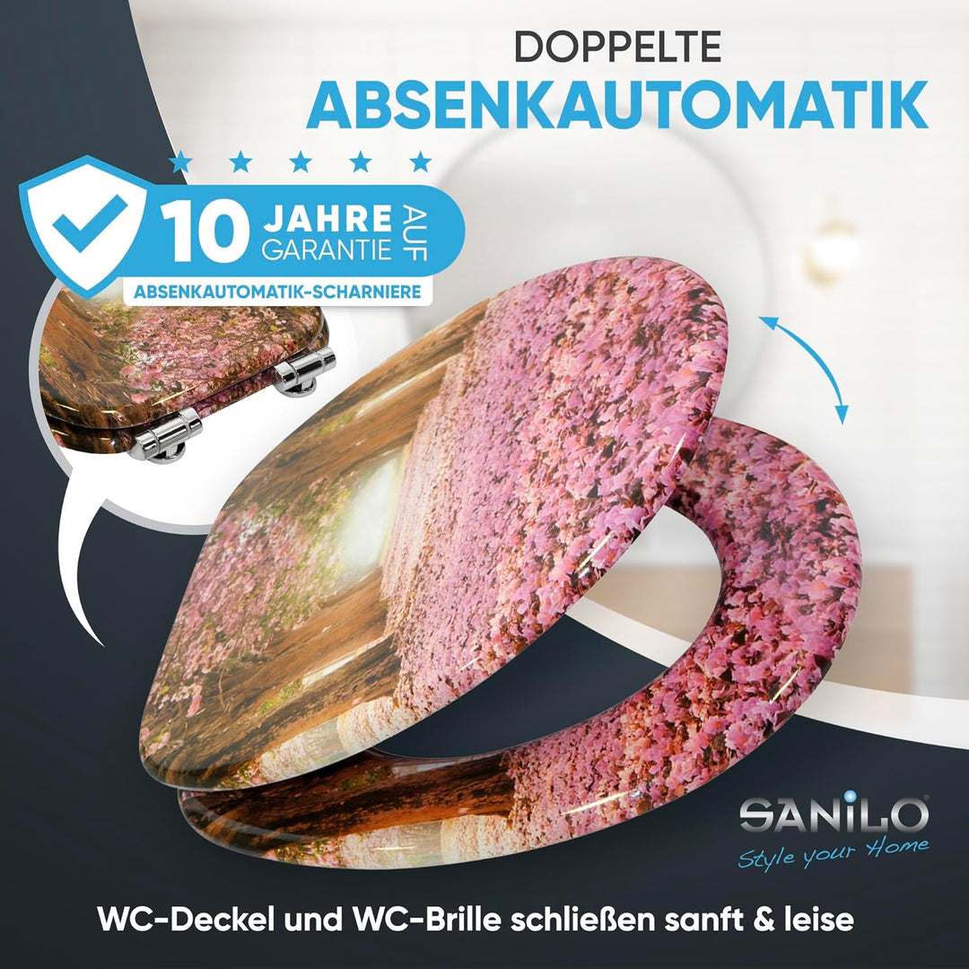 Sanilo WC Sitz mit Absenkautomatik, viele neue Toilettendeckel zur Auswahl, hochwertige Oberfläche,