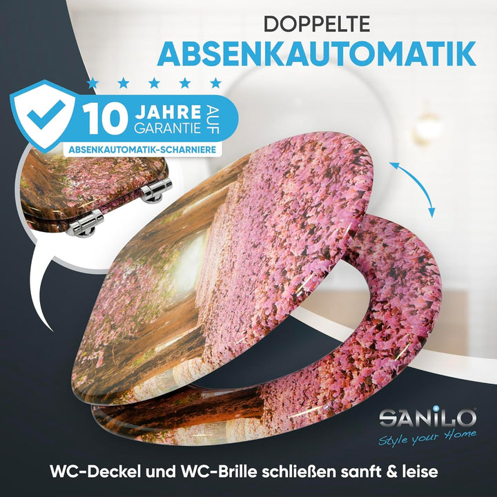 Sanilo WC Sitz mit Absenkautomatik, viele neue Toilettendeckel zur Auswahl, hochwertige Oberfläche,
