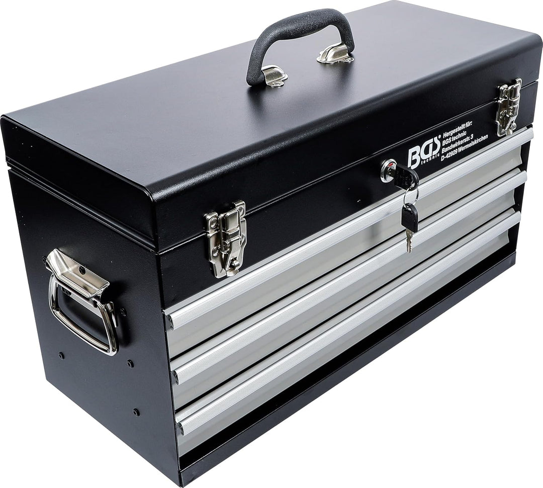 BGS 3312 | Metall-Werkzeugkoffer, leer | 3 Schubladen Leer-Koffer, Leer-Koffer