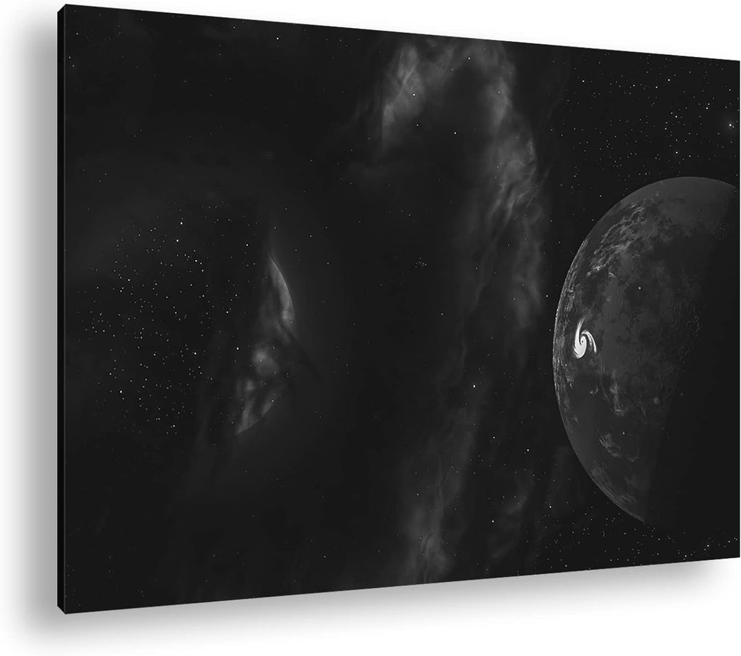 deyoli mysteriöse Welt Effekt: Schwarz&Weiss Format: 80x60 als Leinwandbild, Motiv fertig gerahmt au