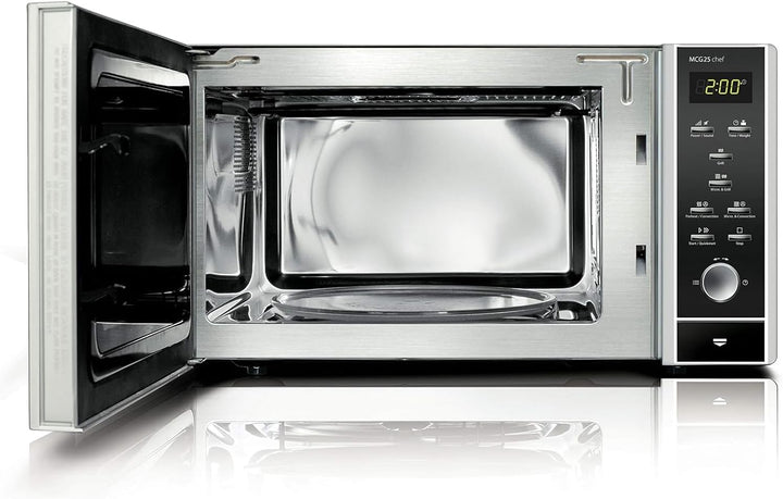 CASO | MCG25 chef 3-in-1 Mikrowelle mit Grill und Heissluft 1950W | Backofen-Funktion bis 200°C, Dre