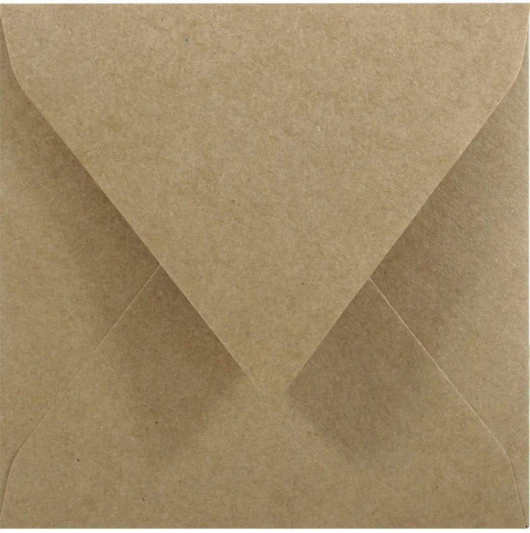Netuno 500 Sandbraun quadratische Briefhüllen aus Kraftpapier Spitzklappe nassklebend 145x145 mm 100