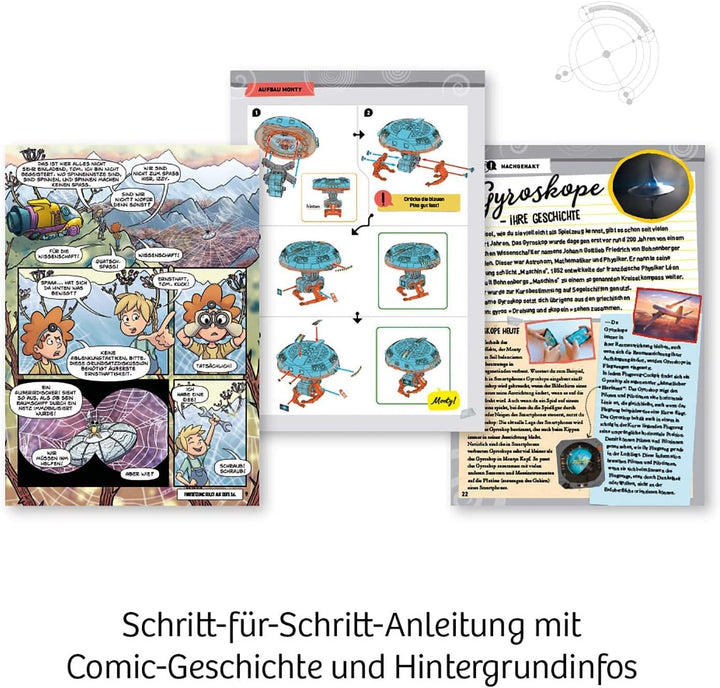 KOSMOS 621025 Monty - Dein Balancier-Roboter, Entdecke wie ein Gyoroskop funktioniert, lass Monty au