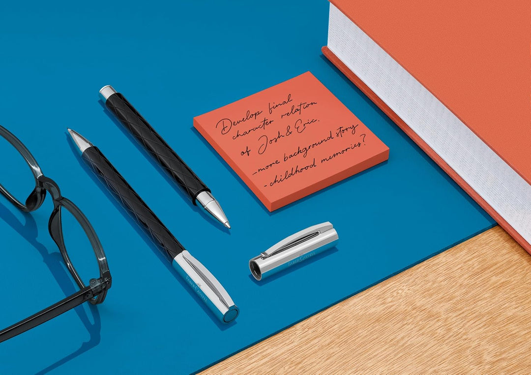 Faber-Castell 138900 - Drehbleistift AMBITION Edelharz Rhombus, Mine: 0,7 mm, inklusive Geschenkverp