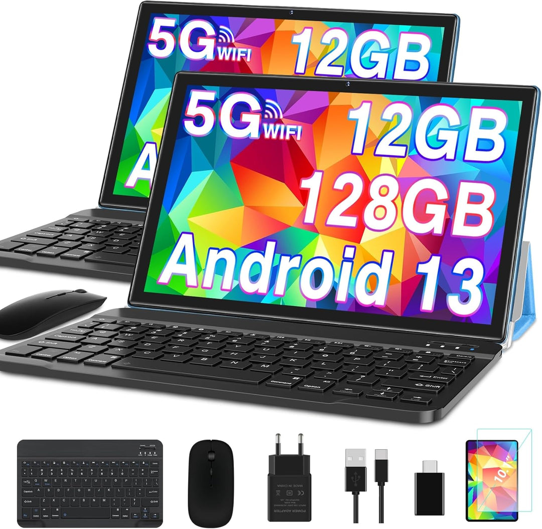 SUAAT Neueste Tablet 10 Zoll Android 14 mit 22GB RAM+128GB ROM 1TB TF, WiFi 6, Bluetooth 5.0, 6000mA