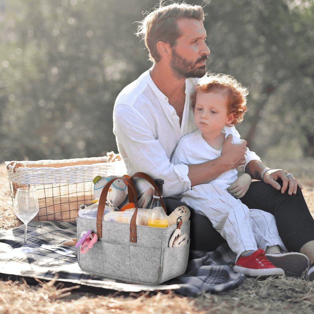 Baby Filz Storage Kindergarten Organizer Korb Infant Wickelbeutel Griff Caddy Wechseln Sie Windel Ki