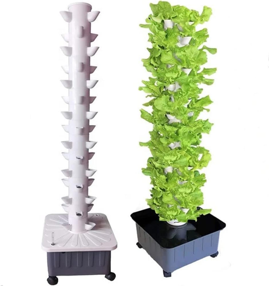 Aquaponik-Wachssystem,Hydroponik-Turm,Indoor Kräutergarten Kit, Hydroponische Anzuchtsystem,Indoor G