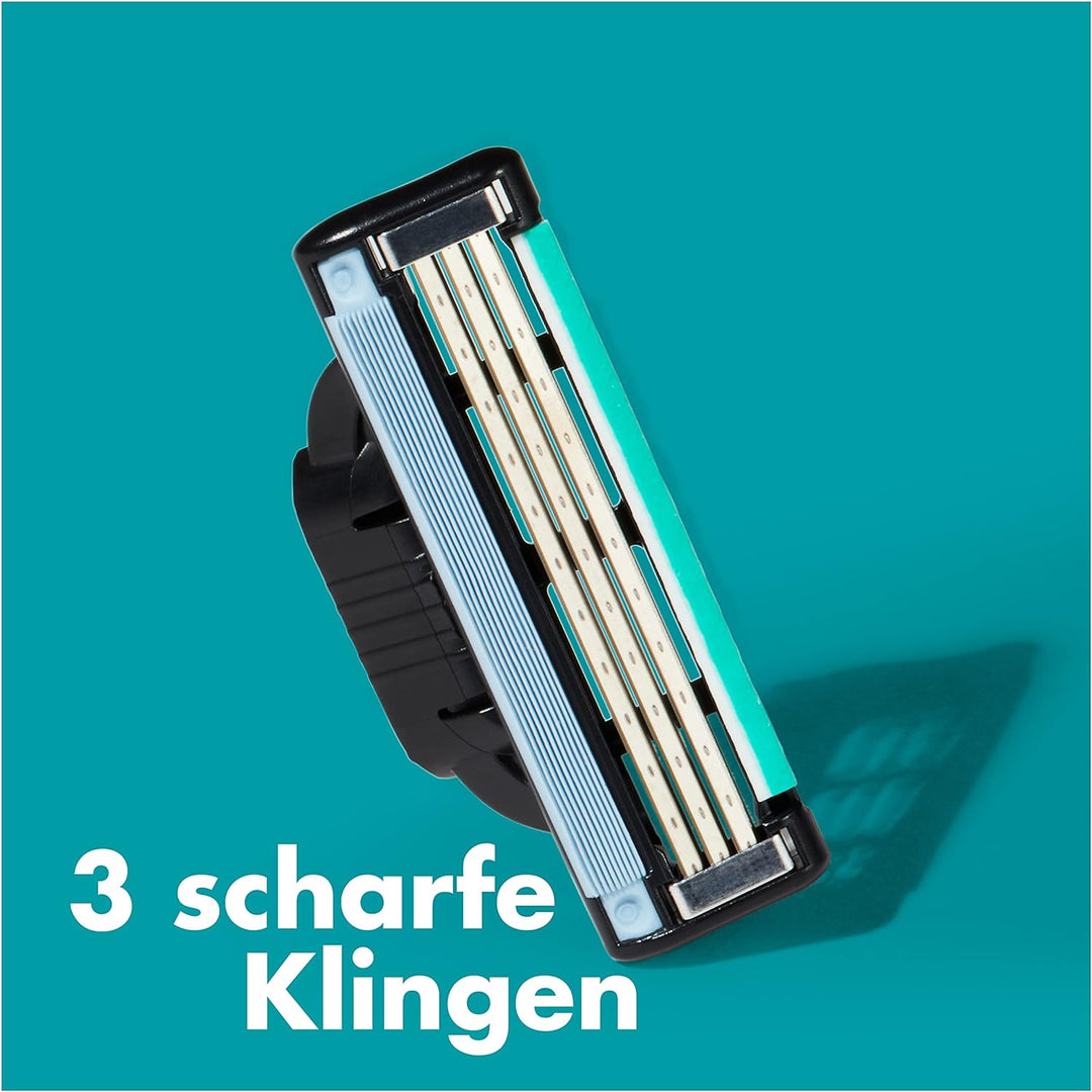 Gillette Mach3 Rasierer, mit 7 Rasierklingen, Briefkastenfähige Verpackung