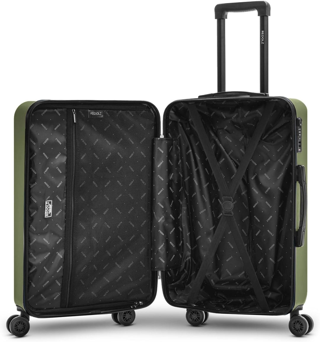 REDOLZ mittelgrosser Hartschalen Check-in Koffer | Trolley 44 x 25 x 67 cm aus hochwertigem ABS Mate