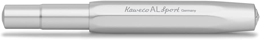 Kaweco AL Sport Silber Gel- / Kugelschreiber inklusive 0,7 mm Rollerball Tintenroller Mine für Links