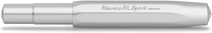 Kaweco AL Sport Silber Gel- / Kugelschreiber inklusive 0,7 mm Rollerball Tintenroller Mine für Links