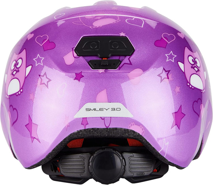 ABUS Kinderhelm Smiley 3.0 - Fahrradhelm mit tiefer Passform, kindergerechten Designs & Platz für ei