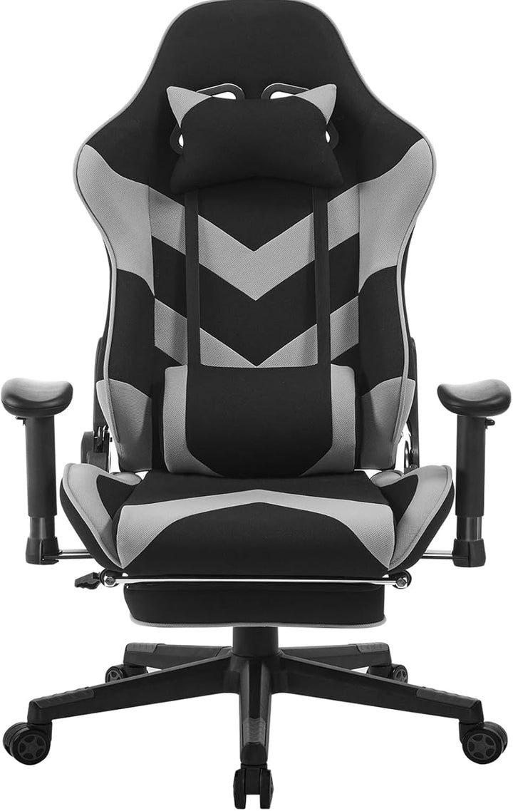 WOLTU® Racing Stuhl BS21gr Gaming Stuhl Bürostuhl Schreibtischstuhl Sportsitz mit Kopfstütze und Len