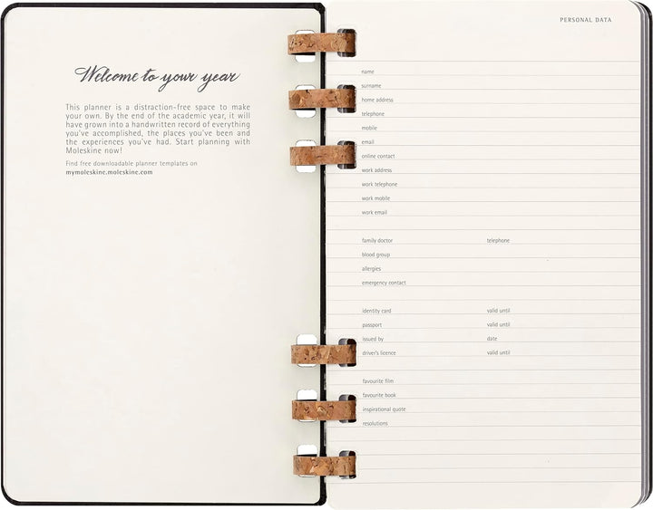 Moleskine Akademischer Monatsplaner 2023 -2024, 12-Monats-Wochen-und Monatsplanner, Universitätskale