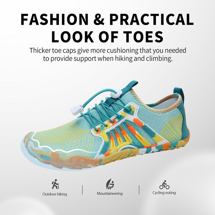 IceUnicorn Barfussschuhe Damen Herren Breite Traillaufschuhe Zehenschuhe Unisex Schwimmschuhe Strand