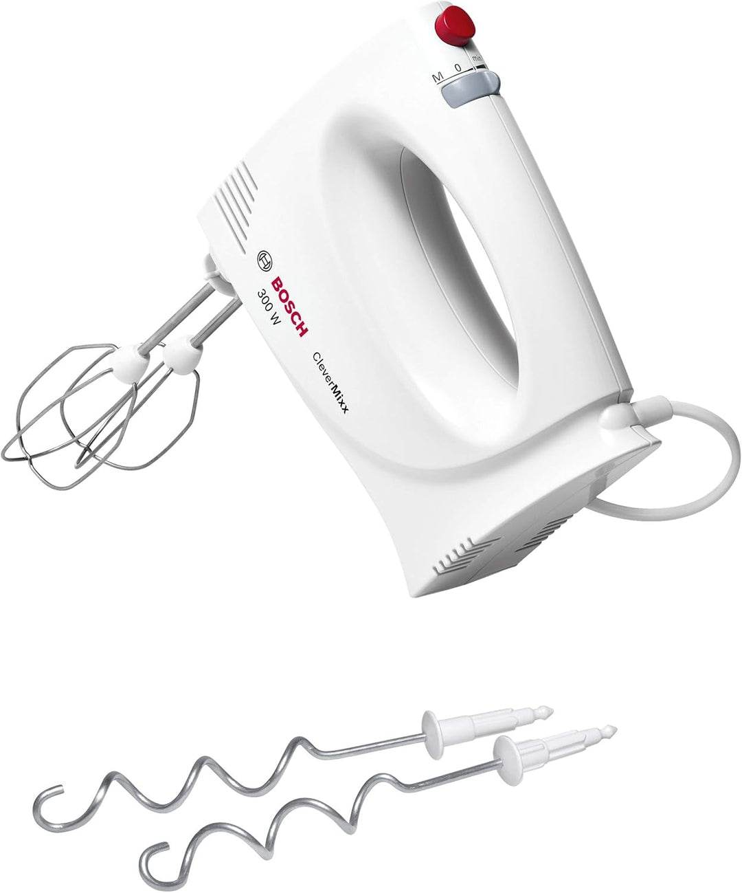 Bosch Hausgeräte MFQ3010 Handrührer 300W, 2 Geschwindigkeitsstufen, weiss 22,5 cm l x 10 cm w x 16 c