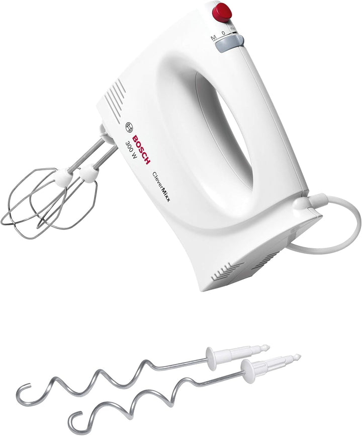 Bosch Hausgeräte MFQ3010 Handrührer 300W, 2 Geschwindigkeitsstufen, weiss 22,5 cm l x 10 cm w x 16 c
