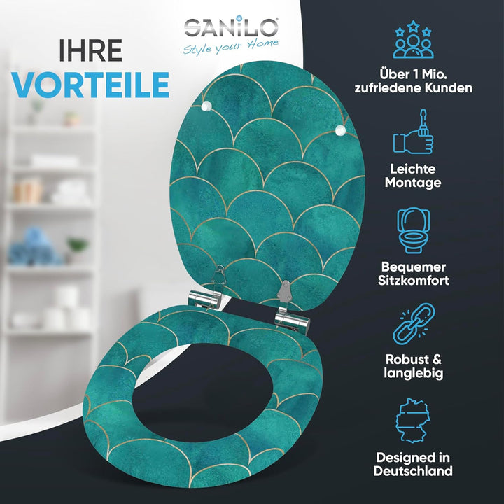 Sanilo WC Sitz mit Absenkautomatik, viele neue Toilettendeckel zur Auswahl, hochwertige Oberfläche,