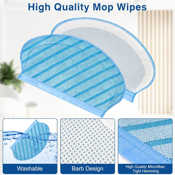 18 Stück Filterbürste Wischtuch Set für Ecovacs Deebot Ozmo 920 950, für Yeedi 2 Hybrid Staubsauger