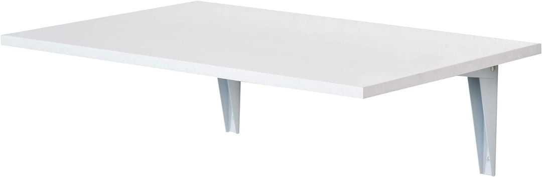 HOMCOM Wandklapptisch Wandtisch Klapptisch Esstisch Schreibtisch, MDF, Weiss, 60x40cm, Weiss