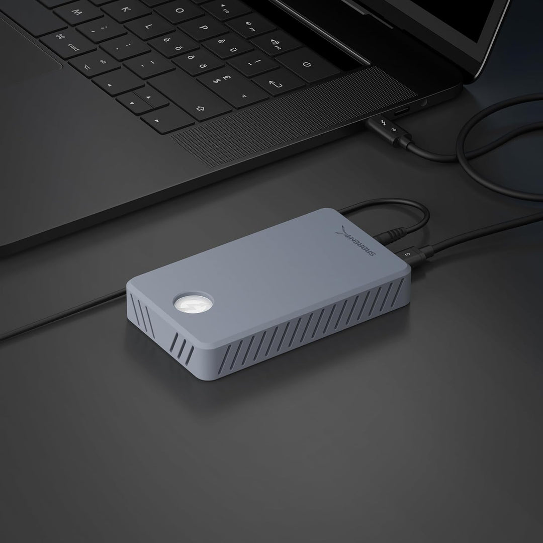 SABRENT SSD M.2 Gehäuse Dual Bay, 1500Mbps Thunderbolt 3 Docking Station USB C fur Aluminium Externe