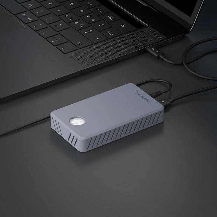 SABRENT SSD M.2 Gehäuse Dual Bay, 1500Mbps Thunderbolt 3 Docking Station USB C fur Aluminium Externe