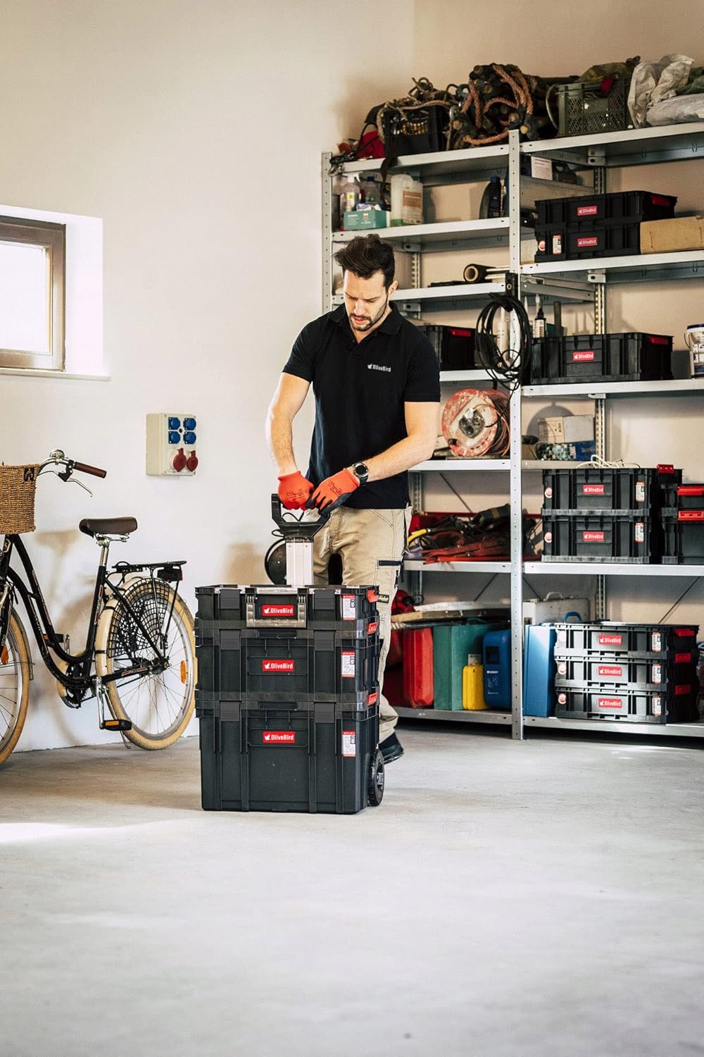 OliveBird 6 In 1 XL Sortimentskasten Werkstattwagen Rollbox Werkzeugkoffer Mobile Werkstatt Werkstat