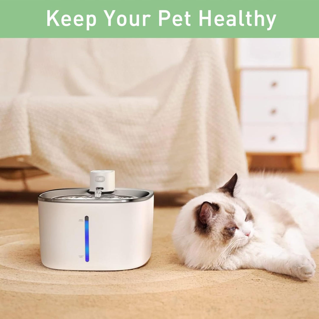 12 Set Katzenbrunnen Filter für 4L Trinkbrunnen,12 Stück Kohlefilter und 24 Stück Schaumstofffilter