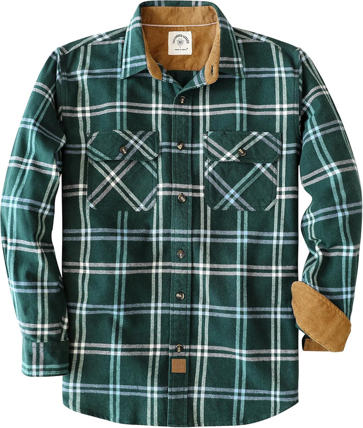 Dubinik® Flanellhemd Herren Button Down Kariert Baumwollhemd Freizeithemd Hemd Herren Langarm mit Zw
