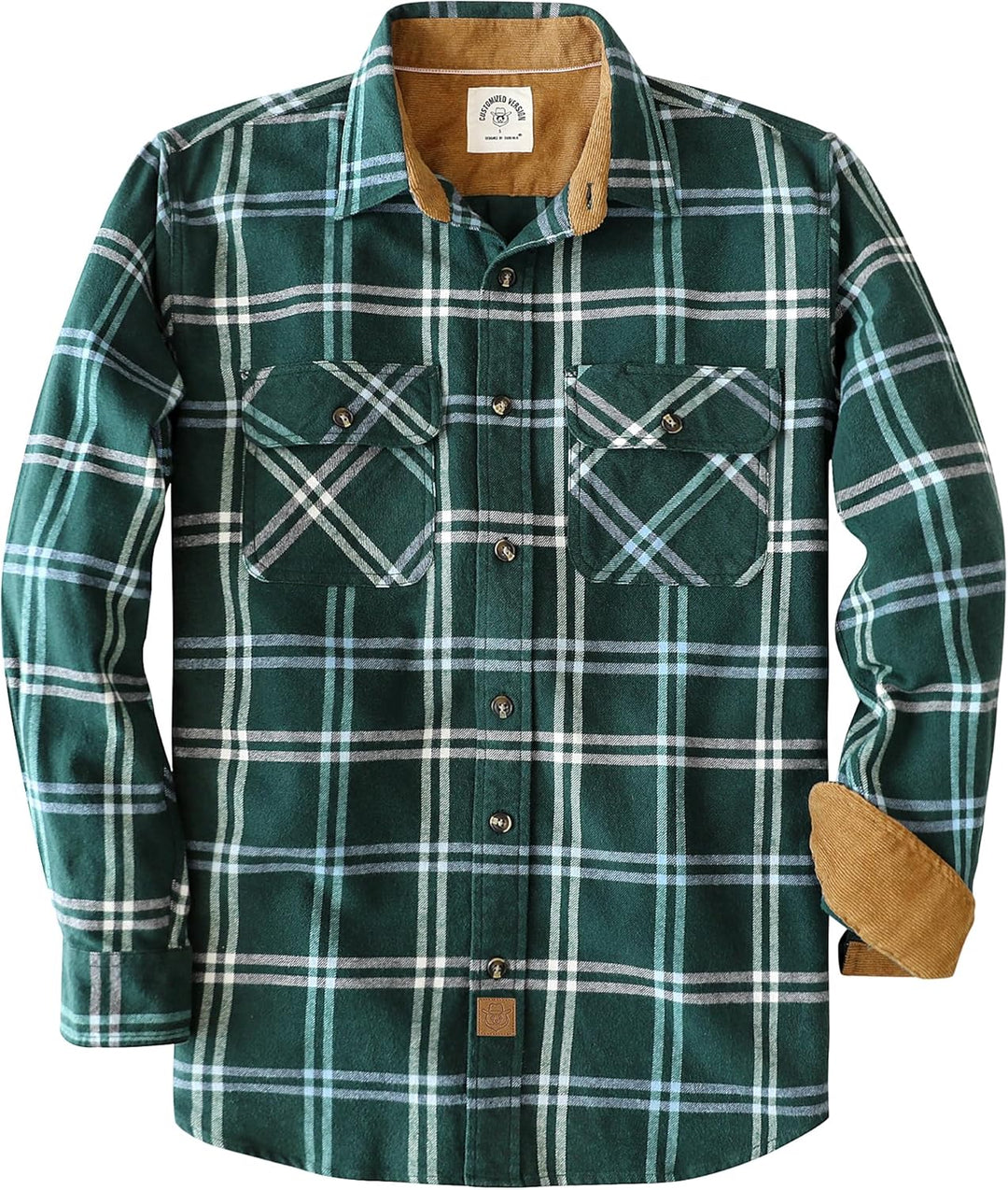 Dubinik® Flanellhemd Herren Button Down Kariert Baumwollhemd Freizeithemd Hemd Herren Langarm mit Zw