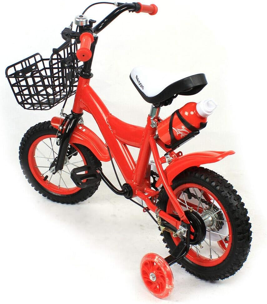 12 Zoll Kinderfahrrad Mit Stützräder, Fahrrad Für Jungen Und Mädchen, Bike Kinderrad Kohlenstoffstah