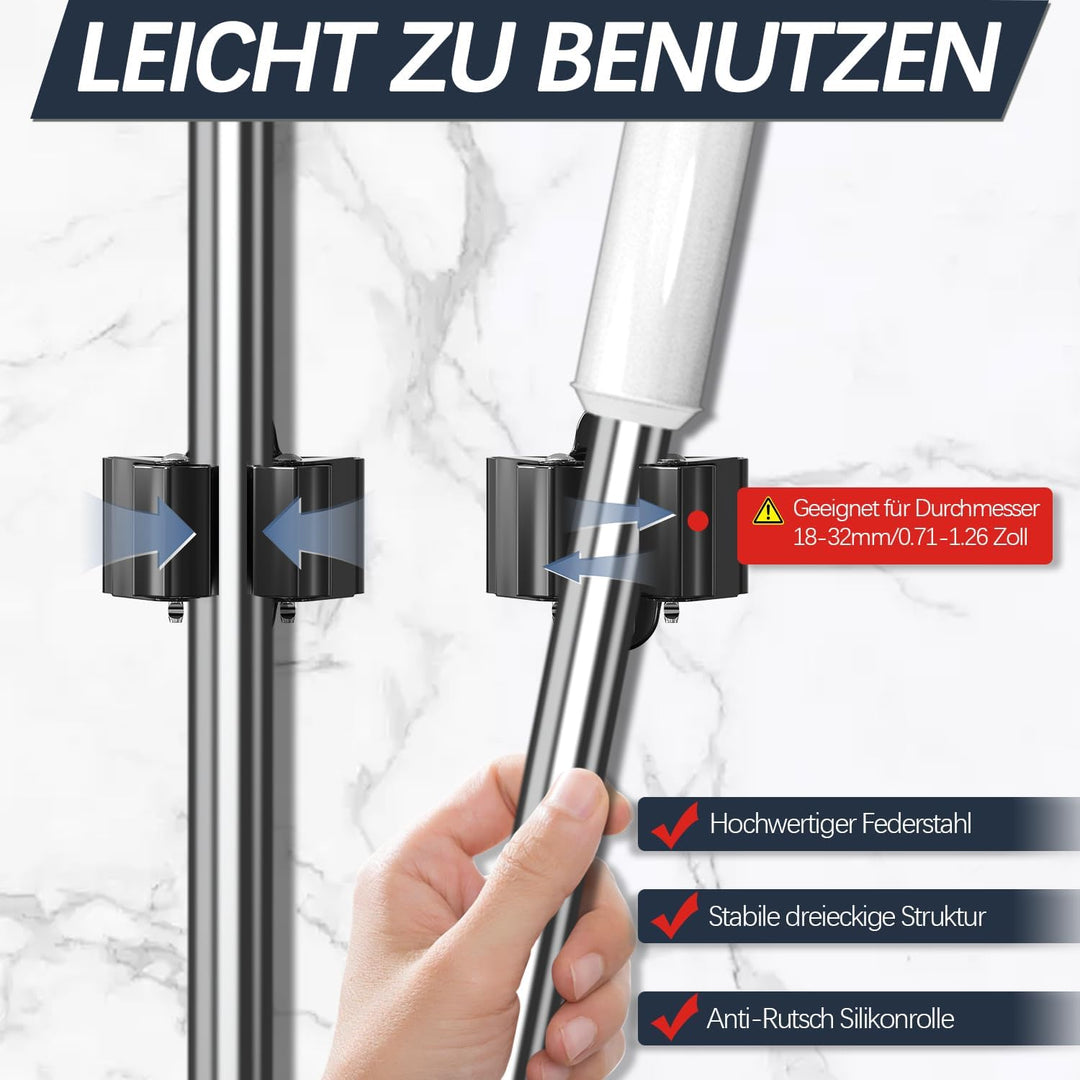 3-H 12 Stück Gerätehalter Set, Besenhalterung Wand Gartengerätehalter Besenhalter, Wandhalterung für