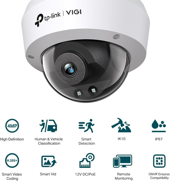 TP-Link VIGI C240I(4mm) 4MP Dome IP Kamera