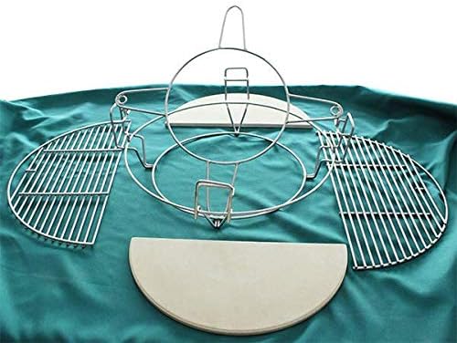 YNNI KAMADO TQDC23 58,4 cm Teilung und Conquer komplett 6-teilig mit Topflappen Kamado Grill Univers