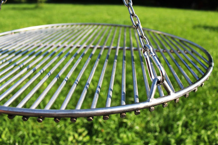 VEIKIN DESIGN Edelstahl Grillrost Rund Ø 75 cm, Profi Grillrost für Schwenkgrill, Massive Ausführung