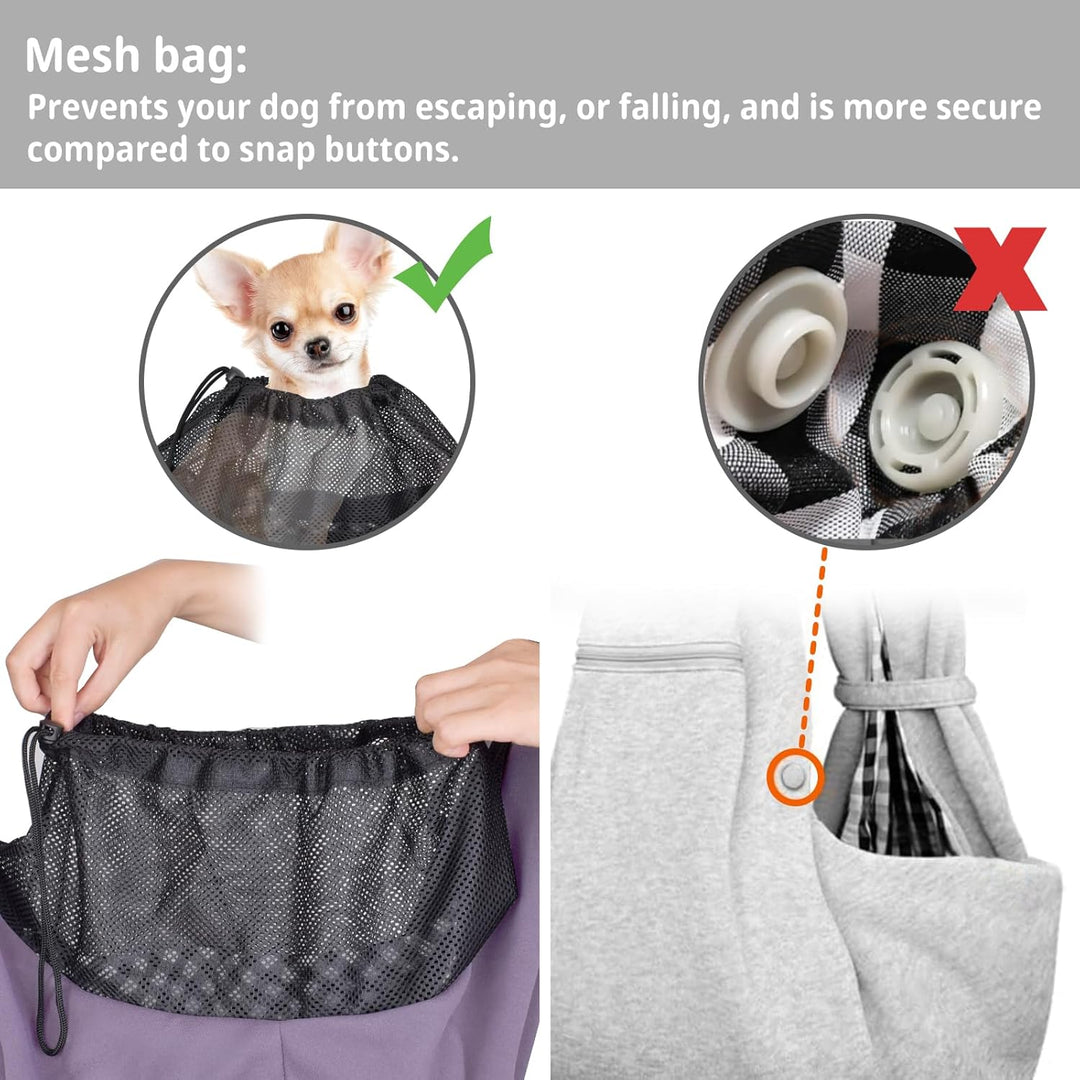 Cuby Hundetragetasche für kleine Hunde, freihändig verwendbar, atmungsaktiv, Baumwolle, sichere Reis