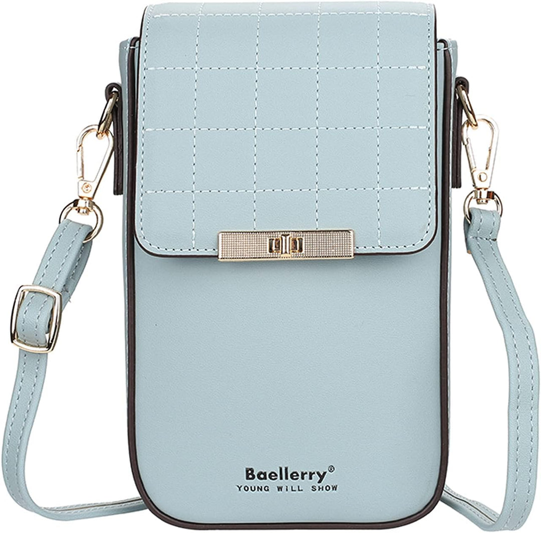 FANDARE Handy Umhängetasche Leder Frauen Brieftasche Schultertasche Handytasche Geldbörse Damen Klei