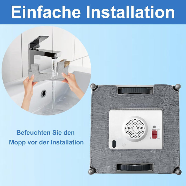 NIXOOT 8 Stück Reinigungspad Ersatzteile für ECOVACS WINBOT W2 Omni / W2 / W1 Pro / W1 Fensterputzro