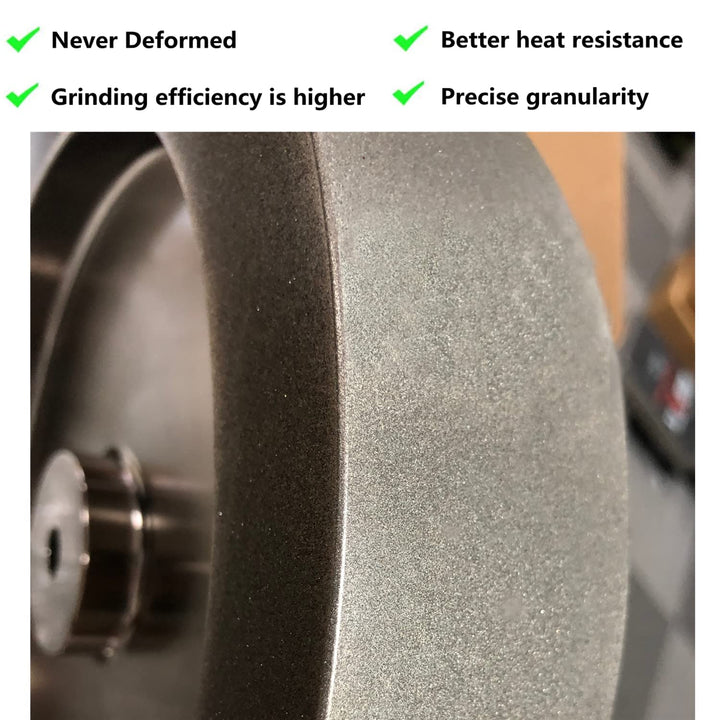 CBN Schleifscheibe für T8 T7 Nassschleifmaschine 250mm*50mm*12mm (Rechter Winkel, 160 Körnung), Rech