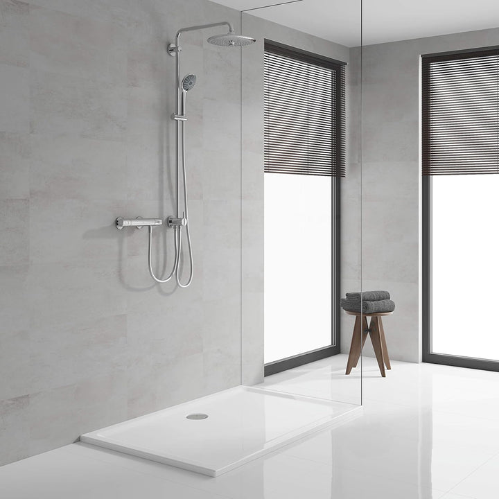 GROHE Vitalio Joy Shower System 260 - Duschsystem mit Umstellung, chrom, 27357002 & Precision Get -