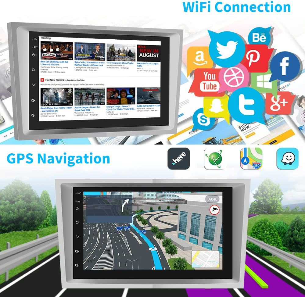 Android 10.0 Autoradio für Opel Corsa Astra Antara Vectra Zafira Meriva, Hikity Autoradio mit Birdsc