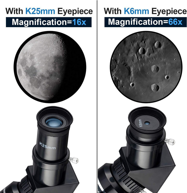 Astronomisches Teleskop mit Stativ, Pro 400/70 FMC Optisches Refraktor-Glas-Teleskopen Fernrohr für