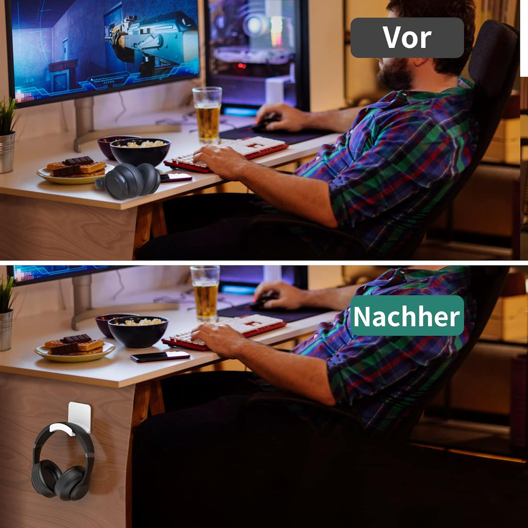 SPORTLINK Headset Halterung Halter - Universal Kopfhörer Haken Wandhalterung Ohrhörer Aufhänger mit
