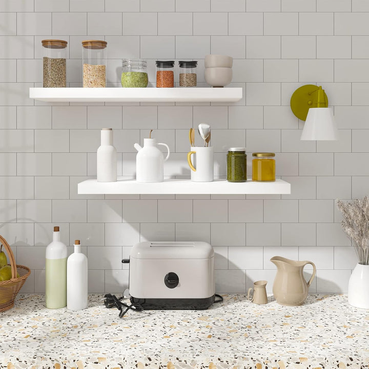 WOLTU 2X Wandregal Wandboard Bücherregal Regale für Deko Wandablagen aus MDF Holz, 2er Set Hängerega