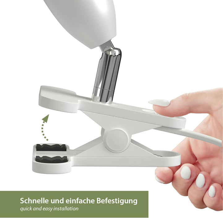 ledscom.de Klemmstrahler LIK, weiss matt, 1x E27 max. 60W, 3 Stk. 3 Stück (1er Pack) Weiss Matt / Oh