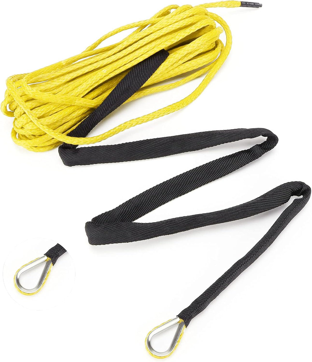 Synthetisches Seil, 7700LBS Windenkabel Nylon 15M Synthetisches Seil Ersatz für Smittybilt SUV Truck